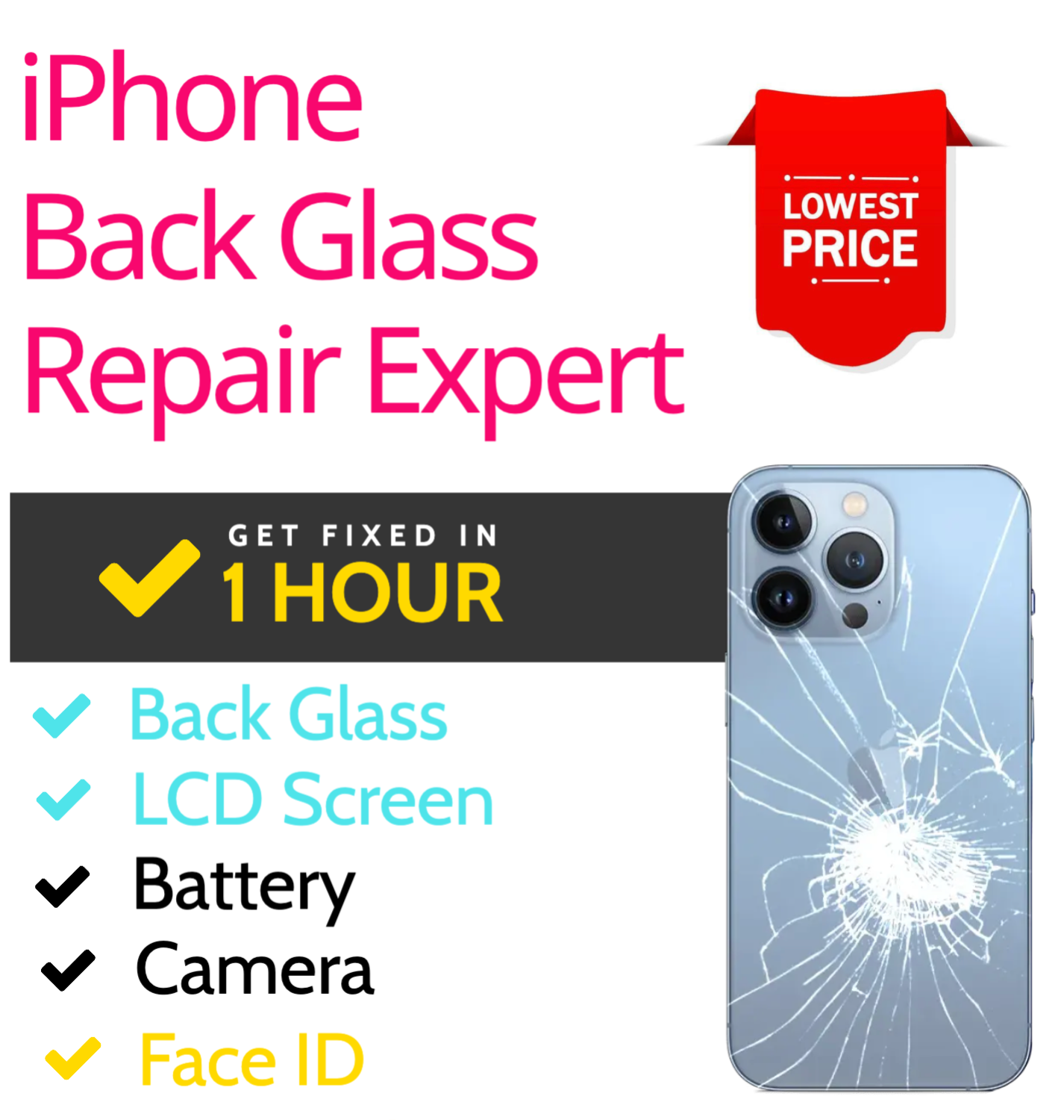 Back Glass Replacement Iphone 12 Mini Cracked Screen Apple IPhone