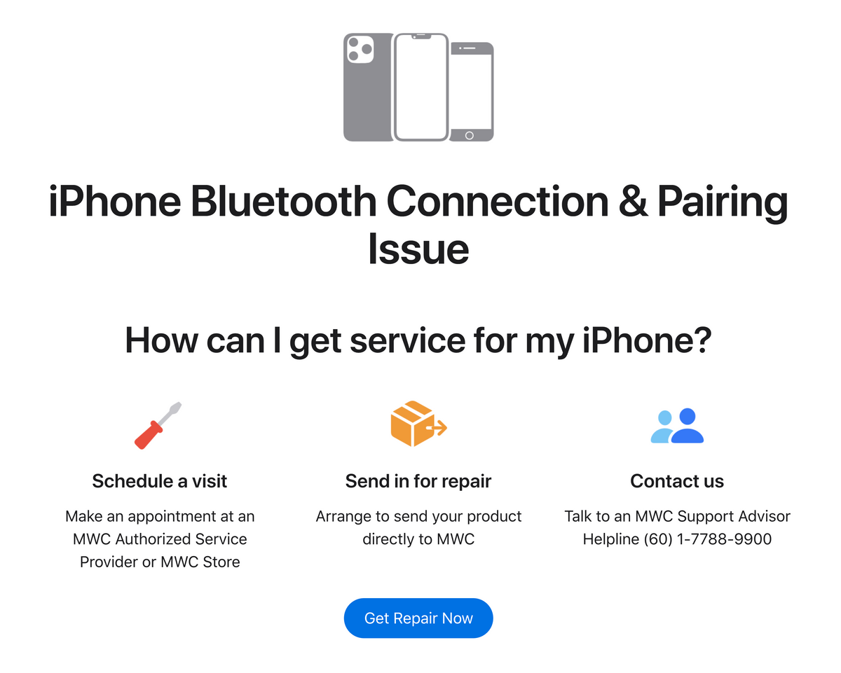Apple iPhone Bluetooth Connection & Pairing Issue