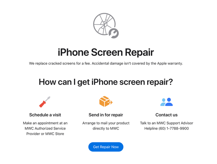 Apple iPhone Front Glass Damage Repair & Replacement