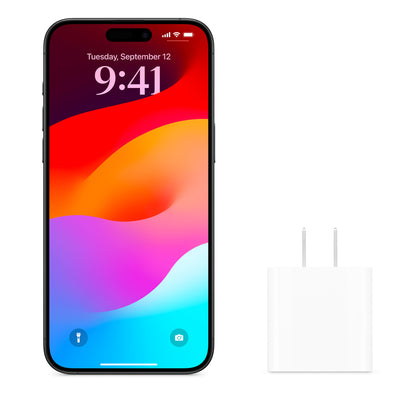 Apple 20W USB-C Power Adapter | Two Flat Parallel Pins