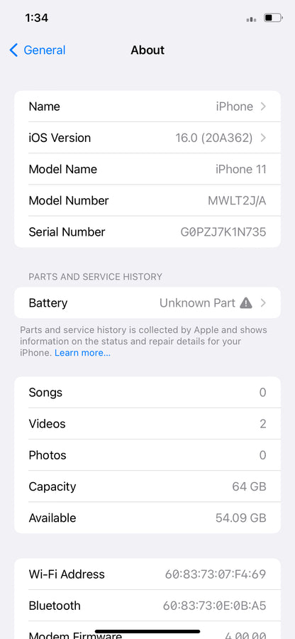 Mobile Wholesale City Apple iPhone Battery Replacement Without Battery Health Status 