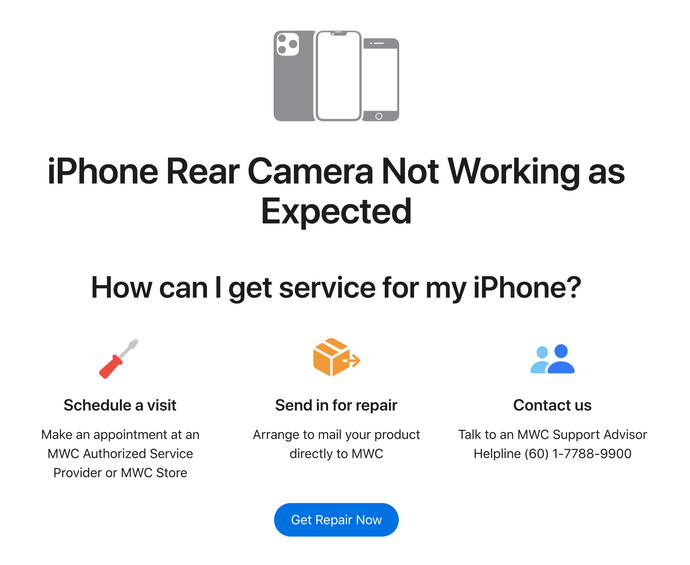 Apple iPhone Rear Camera Repair & Replacement
