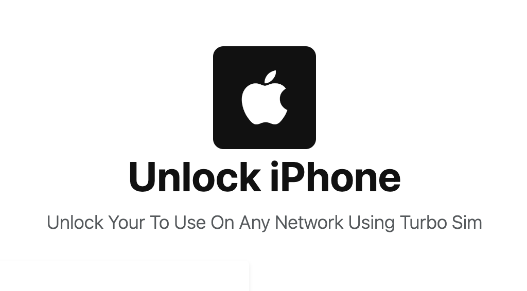 Turbo Sim | Instantly Unlock Your iPhone Sim Locked •⁠ Network Lock • Telco Lock • Carrier Lock